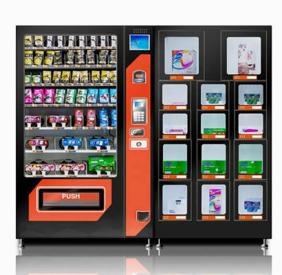 カード読取り装置が付いているオレンジ ジュース24時間の自己サービス店の自動販売機の