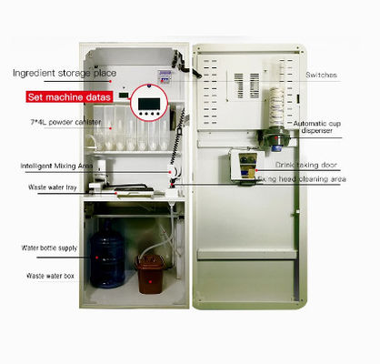 ミルクの茶瞬間のタッチ画面と自動新しいオレンジ ジュースの自動販売機