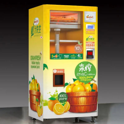 350mlオレンジ新しいジュースの自動販売機の商業硬貨のビルのクレジット カードの支払