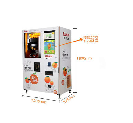 TA01オレンジ新しいジュースの自動販売機の自動現金硬貨カード支払