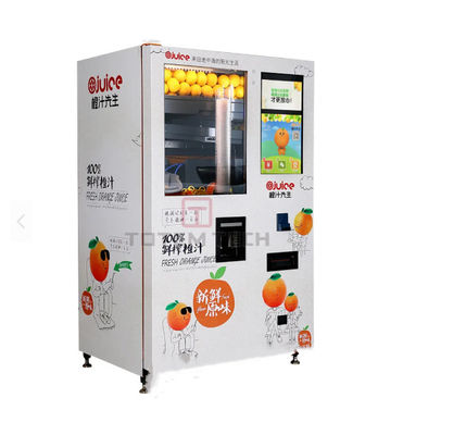 TA01オレンジ新しいジュースの自動販売機の自動現金硬貨カード支払