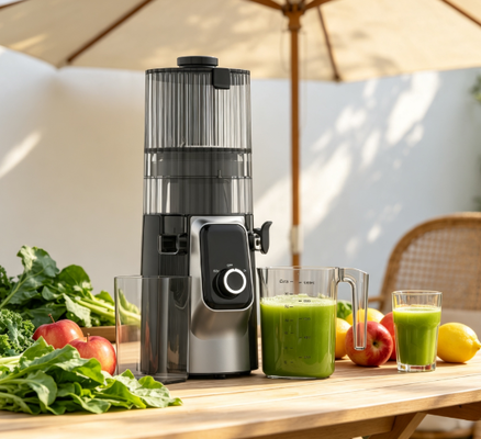 Fresh Smart HJ102C スロージューサー – 3段階スピード調整、135mmワイド投入口、200Wコールドプレス＆セルフクリーニング機能でキッチンをウェルネスハブに変えるジューサー