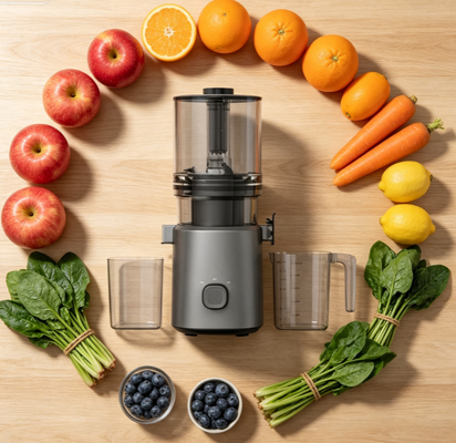 Fresh Smart HJ303 低速咀嚼式ジューサー — 後ろに下がることができます
